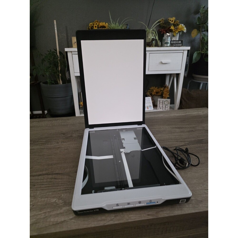 Epson Perfection V19 Flatbed Scanner Photo & Document Color Scanner Excellent